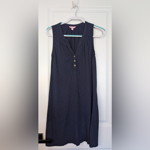 Lilly Pulitzer Dresses & Skirts - Lilly Pulitzer Essie Sleeveless Shift Dress Navy Size Small